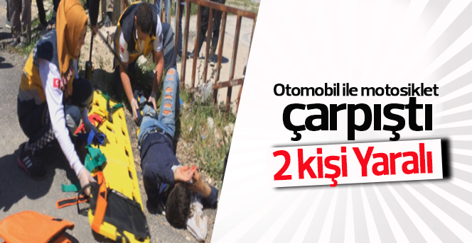 Otomobil ile motosiklet çarpıştı: 2 yaralı