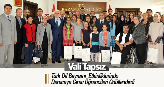 Vali Tapsız, başarılı öğrencileri ödüllendirdi