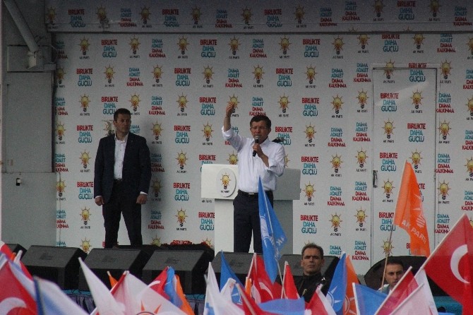 Davutoğlu Memleketi Konya’da Miting Yaptı