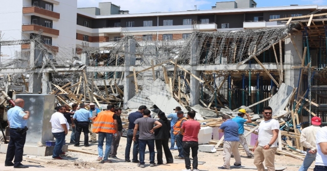 Konyada İnşaatta Beton Dökümü Sırasında Göçük: 2 Yaralı