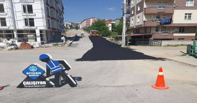 Beyşehirde Yol Çalışmaları Devam Ediyor