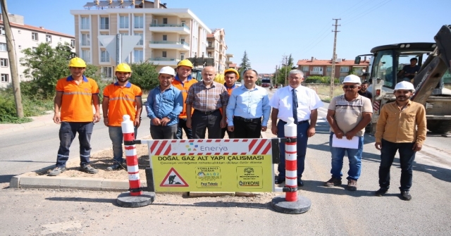 Beyşehirde Doğalgaz Çalışmaları Başladı