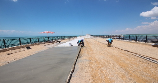 Beyşehirde Yollar Baskı Beton Konforuyla Tanışıyor