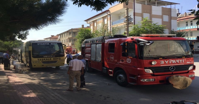 Karamanda Midibüste Yangın Paniği