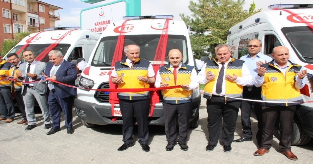 Karamana Gönderilen Üç Yeni Ambulans, Göreve Başladı