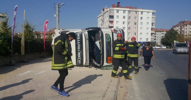 Konyada 5 Ton Sıvılaştırılmış Gaz Yüklü Tanker Devrildi