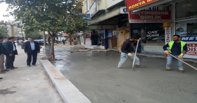 Seydişehir Belediyesinden Kaldırım Ve Tretuvar Çalışması