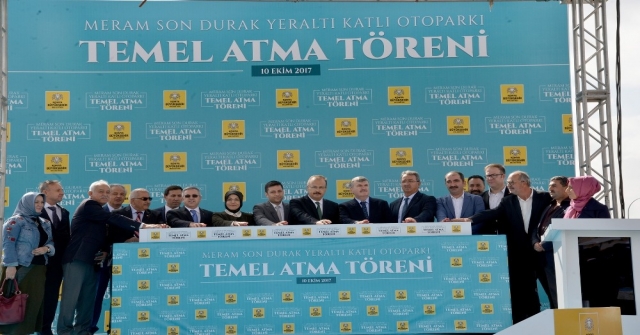 Meram Son Durak Katlı Yeraltı Otoparkının Temeli Atıldı