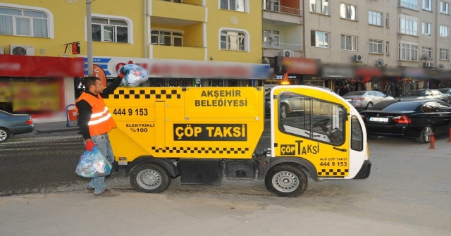 Akşehirde “Çöp Taksi” Hizmeti