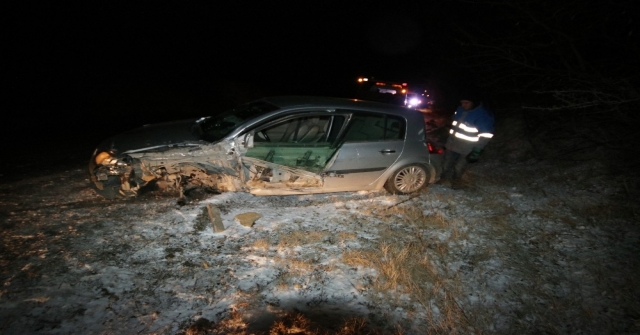 Muz Yüklü Kamyonla Çarpışan Otomobilin Sürücüsü Yaralandı