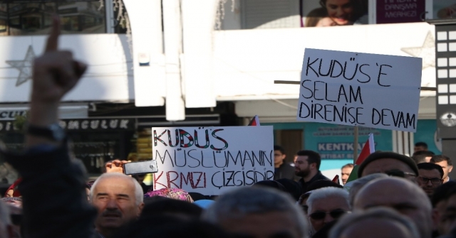 Trumpın Kudüs Kararı Mersinde Protesto Edildi