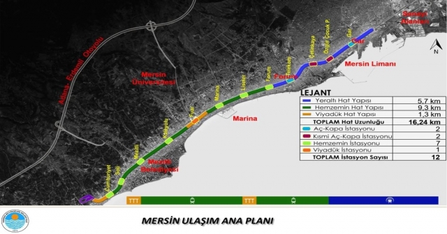 Mersinde Raylı Sistem İçin Geri Sayım Başladı