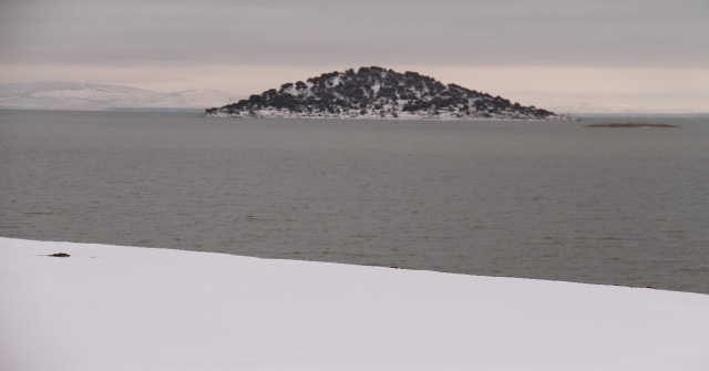 Beyşehir Gölü Milli Parkı Adaları, Üzerine Düşen Karla Birlikte Tablo Gibi Oldu
