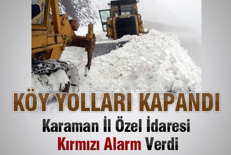 Karamanʹın Köy Yolları Kapandı