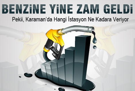 Benzine yine zam geldi. işte yeni fiyatlar