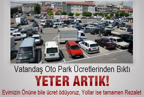 Vatandaş Park Ücretlerinden Bıktı