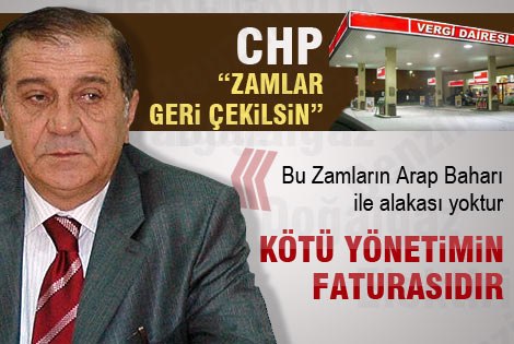 Ahmet Ertuğrul, Son Yapılan Zamları hatırlattı.