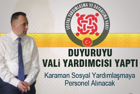 Karaman Sosyal Yardımlaşmaya Personel Alınacak