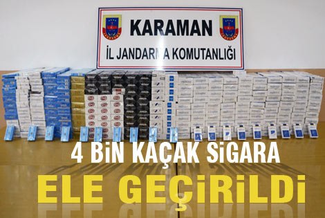 Karamanʹda 4 Bin Kaçak Sigara Ele Geçirildi