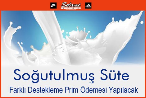 Soğutulmuş Süte Farklı Destekleme Prim Ödemesi Yapılacak.