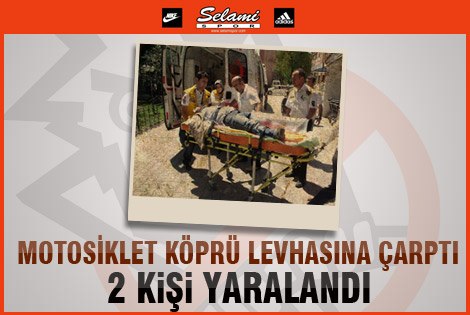 Motosiklet Köprü Levhasına Çarptı: 2 Yaralı