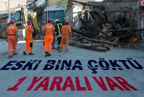 Karamanʹda ahşap bina çöktü: 1 yaralı