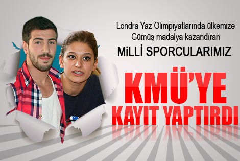 Milli sporcular kmü’ye kayıt yaptırdı