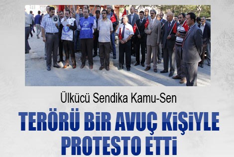 Kamu-sen Karaman il teşkilatından terörü protesto mitingi