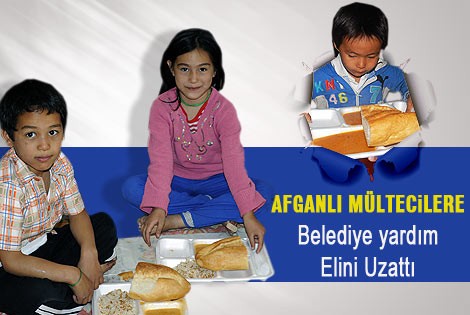 Afganlı mültecilere belediyeden yardım eli