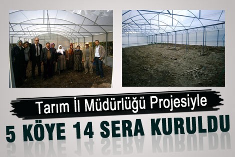 5 Köye 14 Sera kuruldu