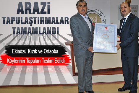 Ekinözü-Kızık ve Ortaoba Köylerinin Tapuları Teslim Edildi