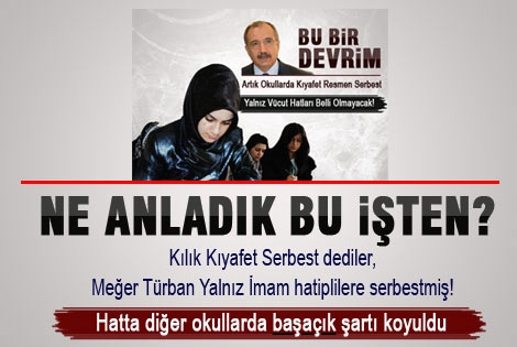 Başörtüsü sadece İmam Hatiplere serbest