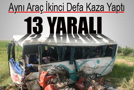 Karaman’da servis midibüsü devrildi: 13 yaralı