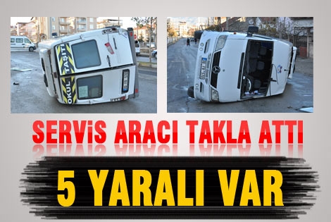 Öğrenciler ile öğretmenleri taşıyan servisler çarpıştı: 5 yaralı