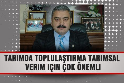 Tarımda toplulaştırma tarımsal verim için çok önemli