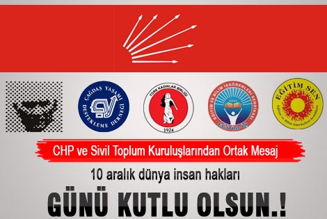 CHPʹden İnsan hakları Mesajı