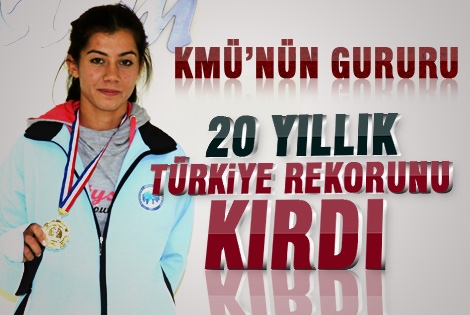 Kmü öğrencisi 20 yıllık türkiye rekorunu kırdı