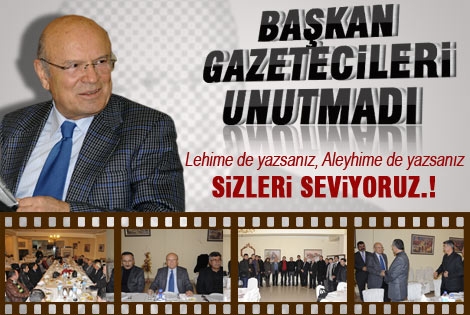 Başkan Uğurlu 10 ocak’ta gazetecileri unutmadı