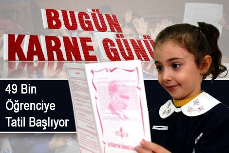 Öğrencilerimizde Karne Heyecanı