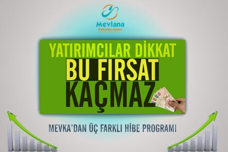 Mevlana kalkınma ajansı’ndan 3 farklı hibe programı