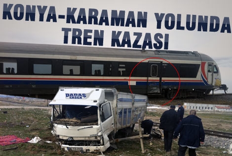 Konya-Karaman yolunda Tren kazası