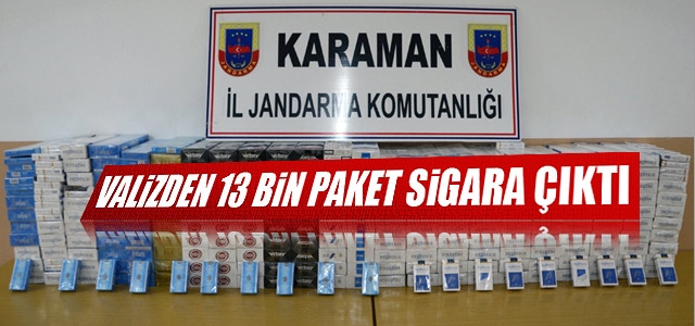 Valizden 13 Bin Paket Sigara Çıktı