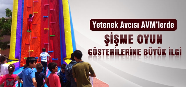 Şişme Oyun Gösterilerine Büyük İlgi