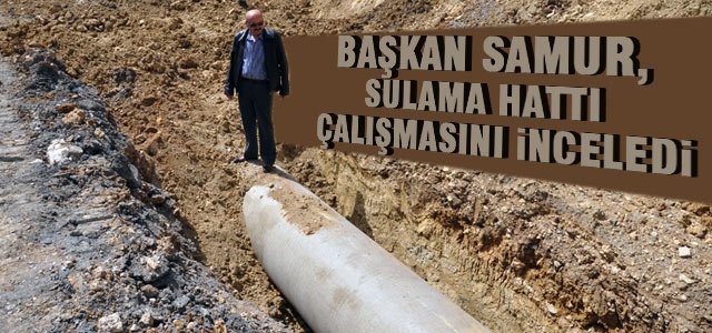 Başkan Samur, Sulama Hattı Çalışmasını İnceledi