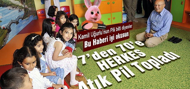 Karamanʹda 7ʹden 70ʹe herkes atık pil topladı