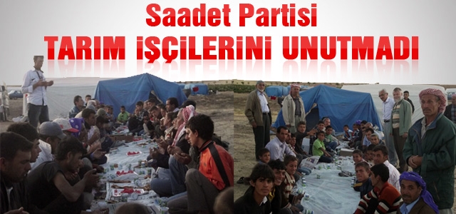 Saadet Partisinden Tarım İşçilerine İftar Yemeği