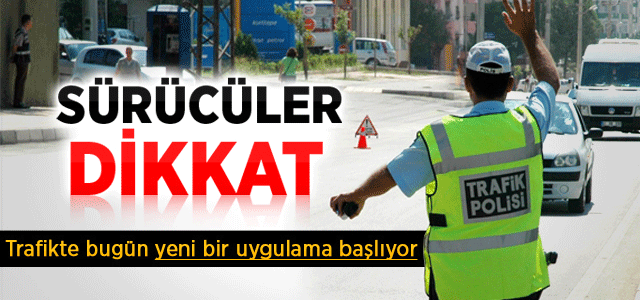 Trafikteki Uyuşturucu Denetimi Bugün Başlıyor