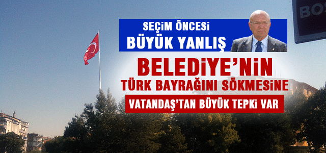 Türk Bayrağının Sökülmesine büyük tepki