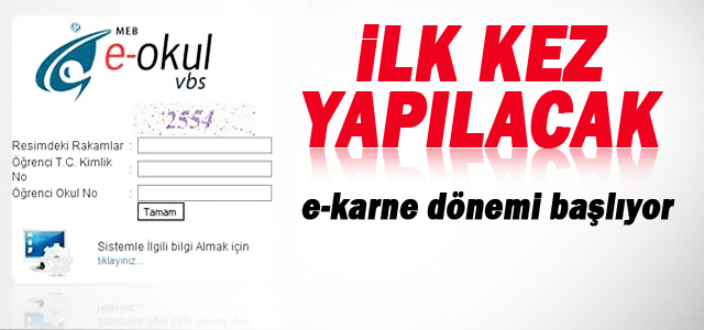 Liselerde e-karne dönemi Başlıyor