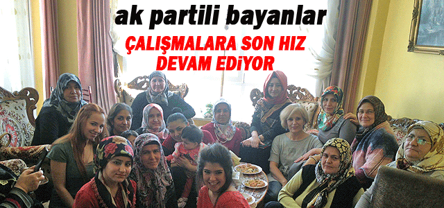 AK Partili bayanlar çalışmaya devam ediyor